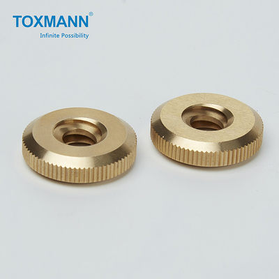 ความคลาดเคลื่อน 0.01mm Precision Turned Parts ทองแดง ทองแดง Nut Screw