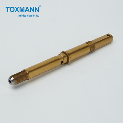 ทองแดงหันกลึง CNC ชิ้นส่วนเครื่องจักรเพลาความคลาดเคลื่อน 0.01mm