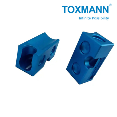 CNC ที่กําหนดเอง การแปรรูปแม่นยําสีฟ้า anodized อลูมิเนียมเหล็กไร้ขัดส่วน cnc อะไหล่โลหะ